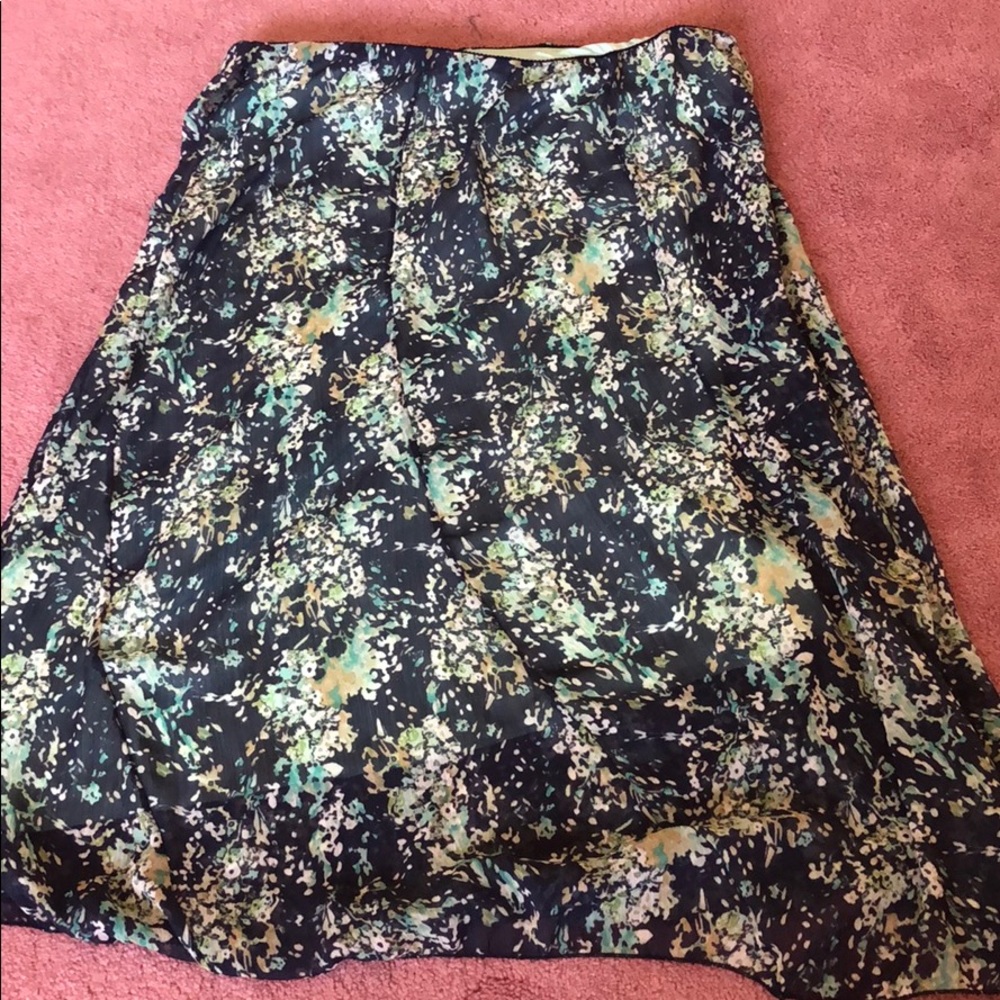 Floral mid length skirt